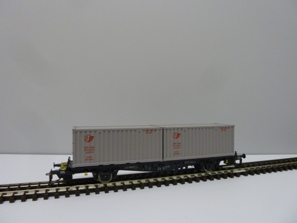 Roco-Modellbahn 37503 TT-Containerwagen m. 2 graue Container Ep. IV der DB