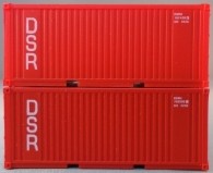 PSK 6923 TT-Ladegüter, 2-teiliges Container Set bestehen aus 20ft Container von "DSR"