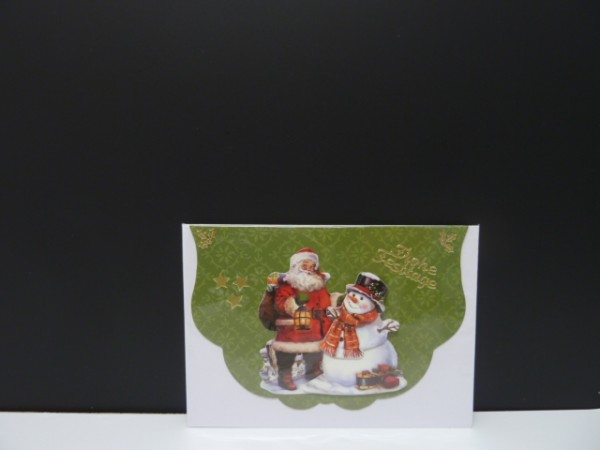 Handgearbeitete 3-D Weihnachtskarte mit Motiv &quot;Weihnachtszeit&quot;