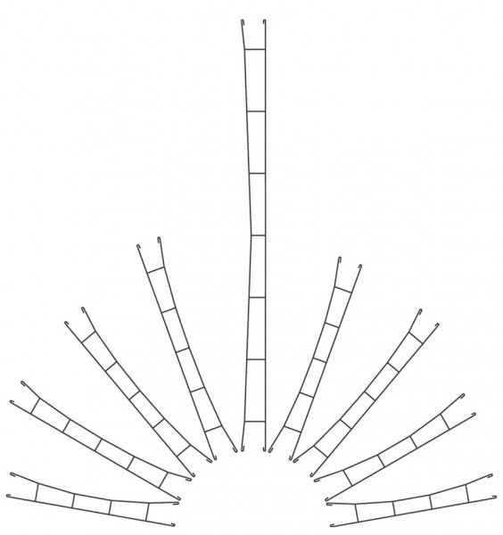 Viessmann 4137 H0-Oberleitungssystem, 5x Fahrdraht zu 163,5 mm