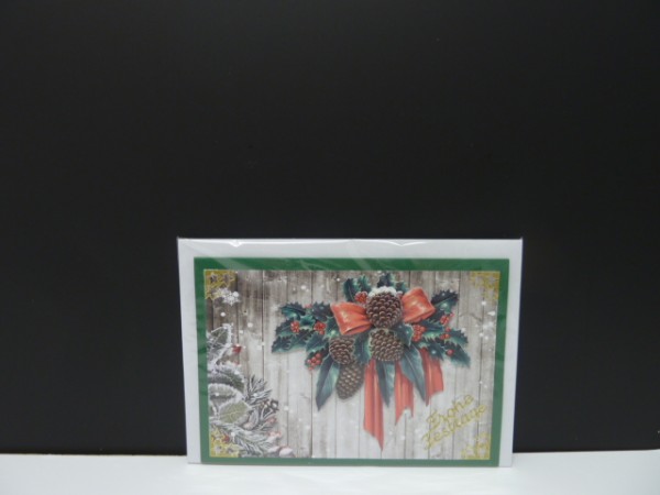 Handgearbeitete 3-D Weihnachtskarte mit Motiv &quot;Weihnachten Traditionell II&quot;