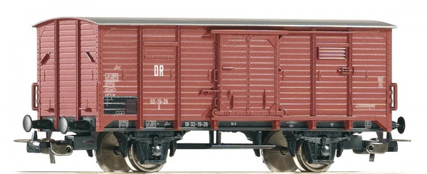 Piko 54986 H0-DC-Gedeckter Güterwagen Ep. III, eingestellt bei der DR