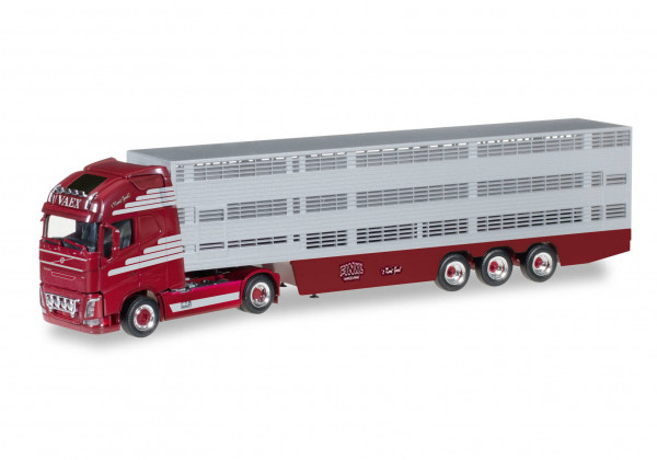 Herpa 306201 H0 - LKW-Modell: Volvo FH Gl. XL Viehtransporter-Sattelzug &quot;Vaex&quot; (NL)