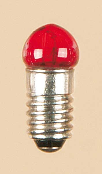 Auhagen 56781 Kleinstglühlampe mit Schraubsockel, E5,5 (19V), rot / Kugel