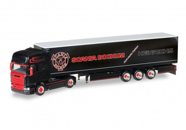 Herpa 306669 H0 - LKW-Modell: Scania R TL Gardinenplanen-Sattelzug &quot;Heinrichs&quot;