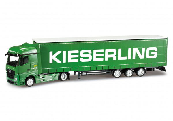 Herpa 302449 H0 - LKW-Modell: MB Actros Streamspace 2.5 Lowlinerplanen-Sattelzug &quot;Kieserling&quot;