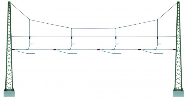 Viessmann 4163 H0-Oberleitungssystem, Quertragwerk über 4 Gleise