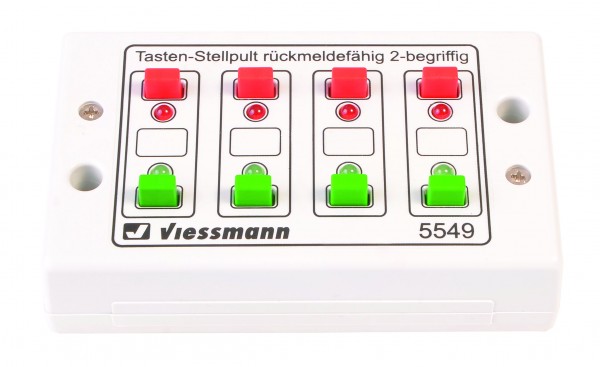 Viessmann 5549 Universal Tasten-Stellpult, 2-begriffig, rückmeldefähig