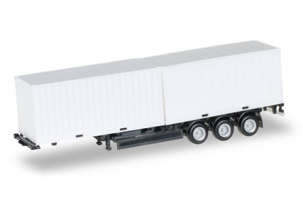 Herpa 076494-002 H0 - Anhänger-Modell: 3-achsiger &quot;40ft Krone-Container-Auflieger&quot;
