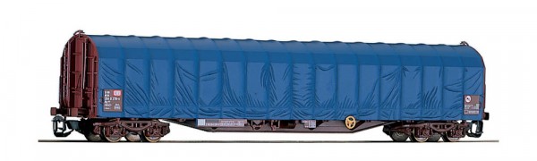 Tillig 15540 TT-Drehgestell-Flachwagen mit Planenverdeck Ep. IV, eingestellt bei der DB