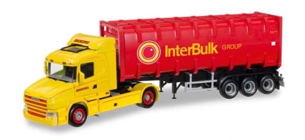 Herpa 305273 H0-LKW-Modell: Scania Hauber Bulkcontainer-Sattelzug &quot;Boere / IBC&quot; (NL)