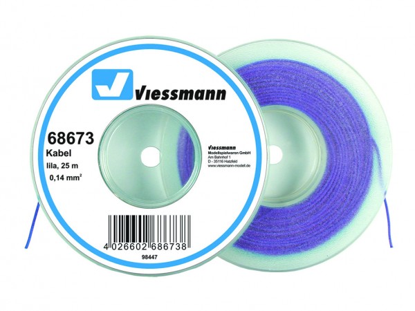 Viessmann 68673 25m - Kabelspule/ Litze, 0,14 mm² in lila