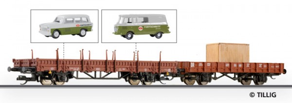 Tillig 501196 TT-"Club"-Exklusivmodell 2012 Wagen-Set "Fortschritt" Ep.IV eingestellt bei der DR